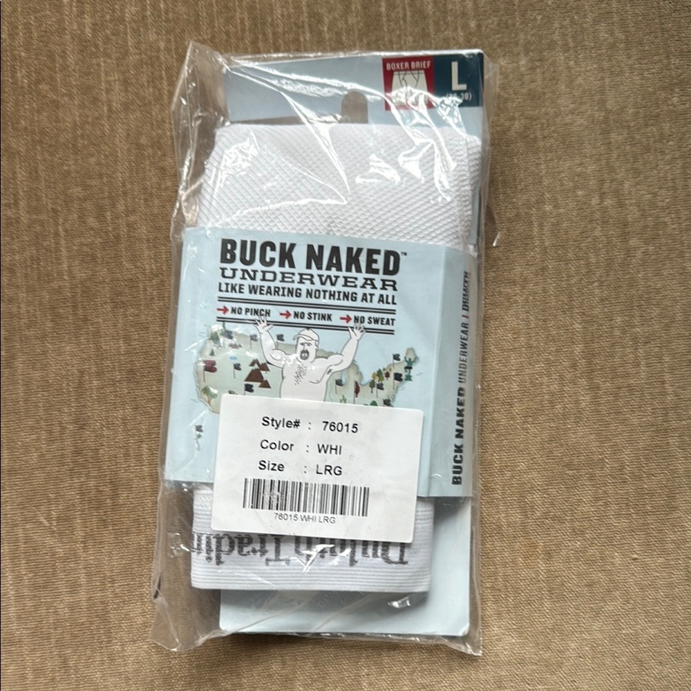 Duluth Trading Co Buck Naked White Boxer Briefs Premium Comfort